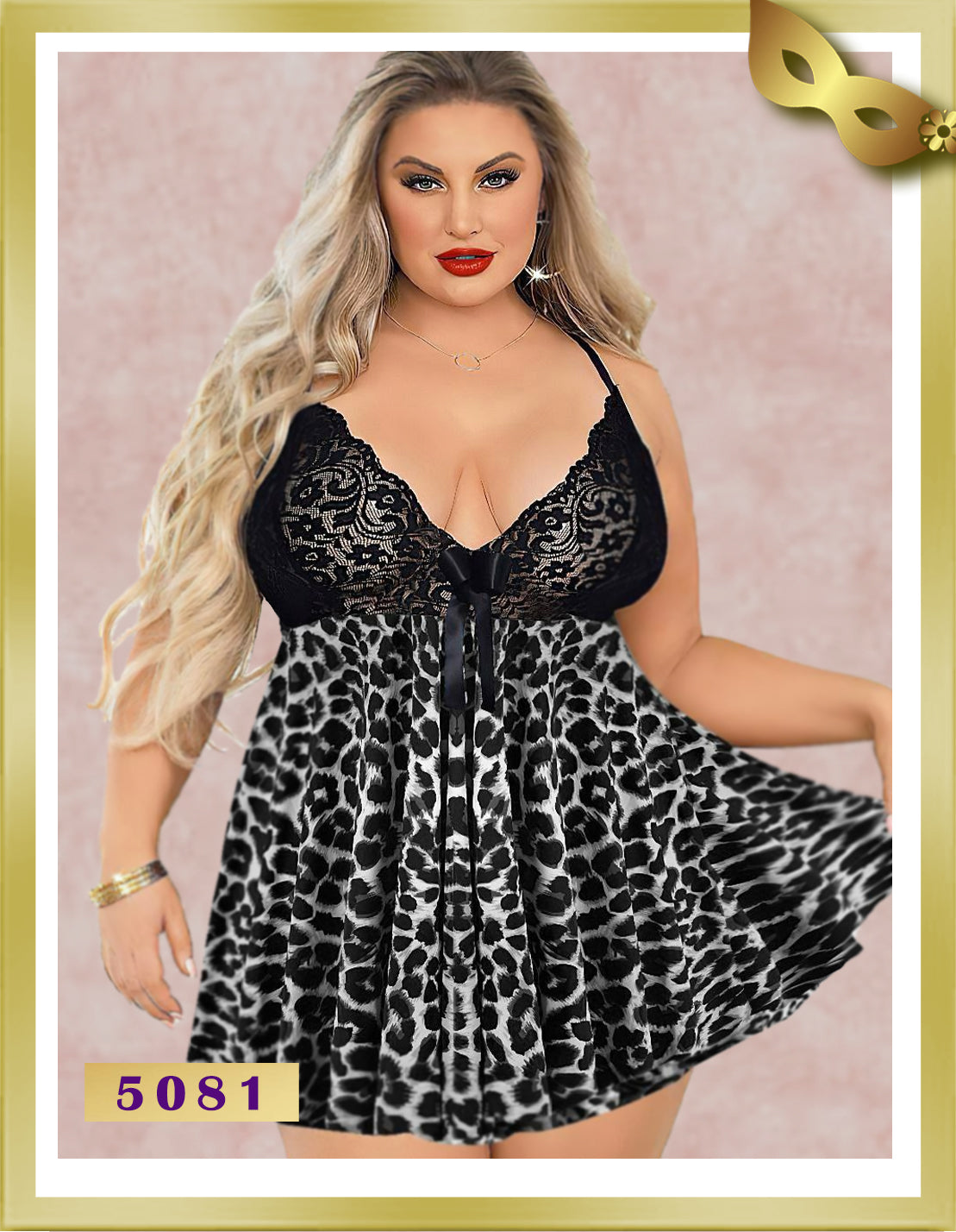 Dots Special Size Babydoll with Lace 5031 Free Size Big