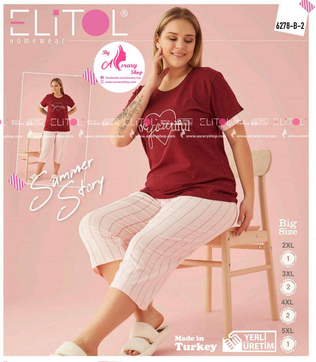 Elitol Bermuda Pajamas 6278-B-2