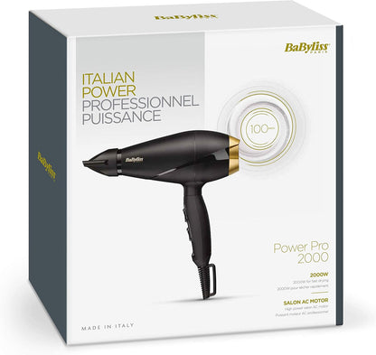 Babyliss Hair Dryer Power Pro 2000W Black/Gold