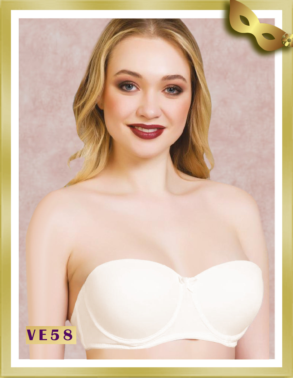 Vienna Strapless Underwired Soft Cup Bra VE58 Beige