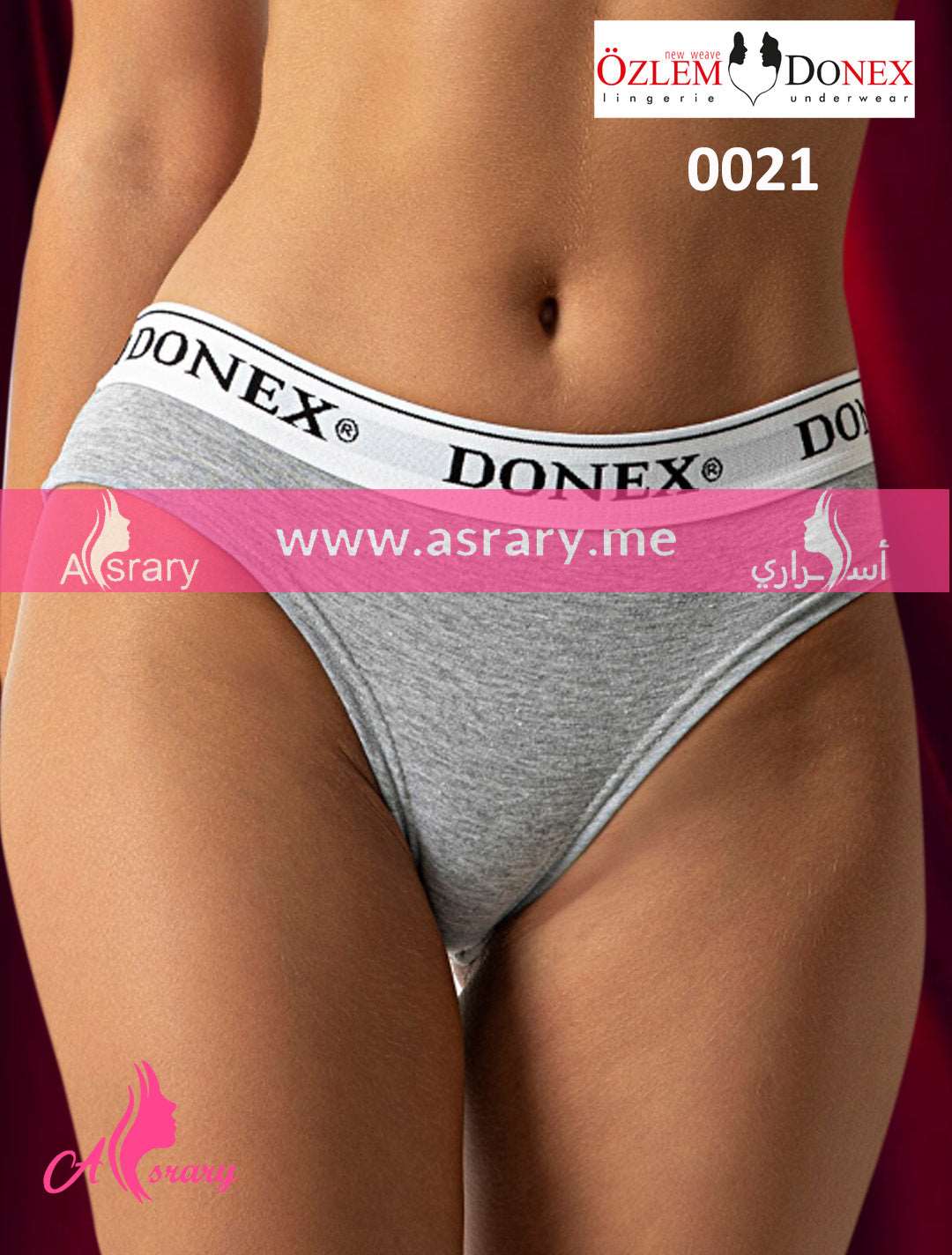 Özlem & Donex Basic Cotton Hipster Panties 0021 Gray