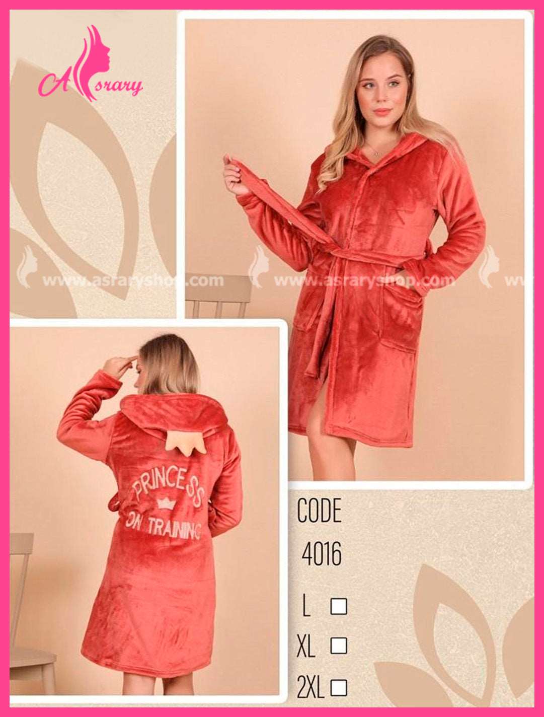 Lajoya Short Hooded Polar Robe 4016 XL Roman